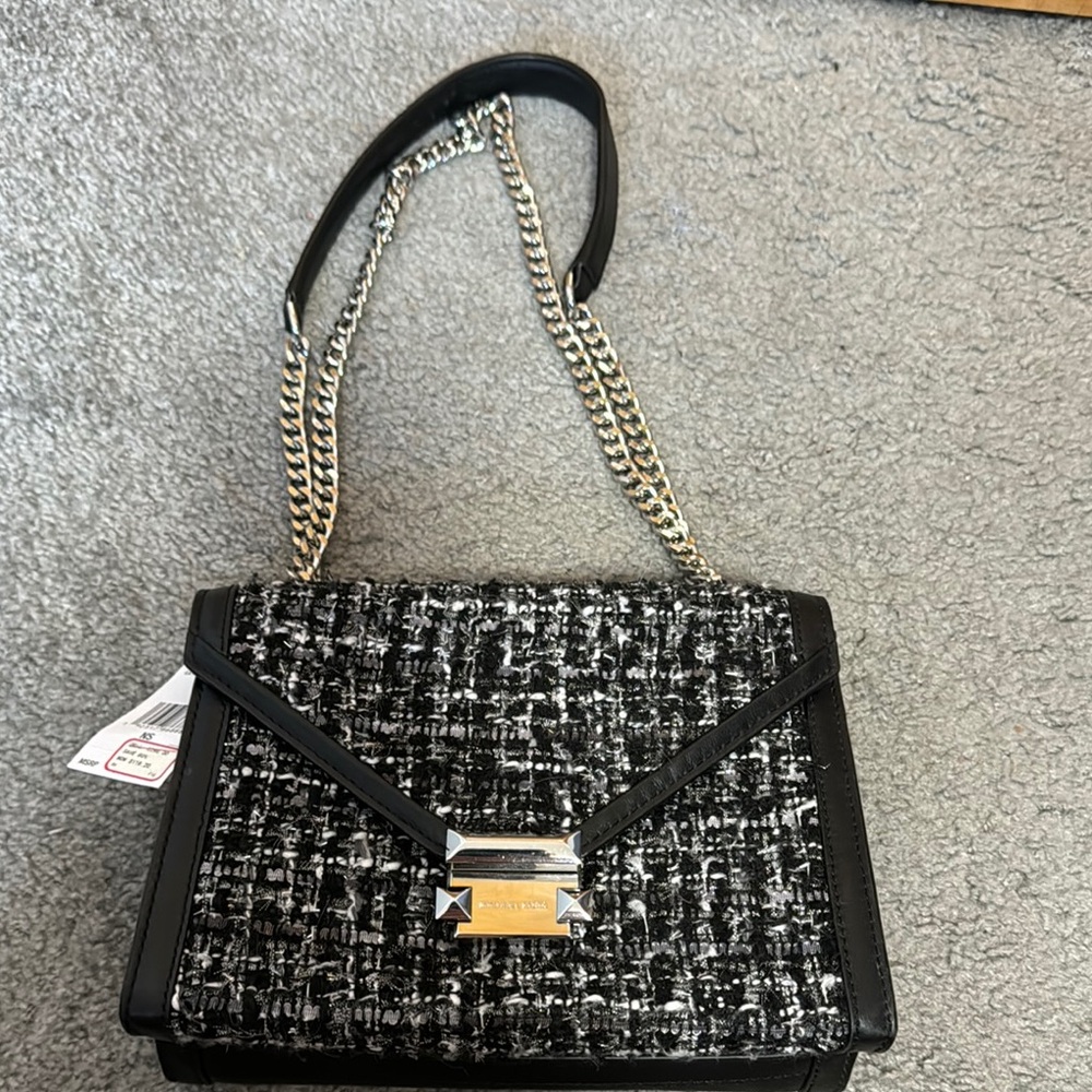MICHAEL Michael Kors Black and White Crossbody Bag